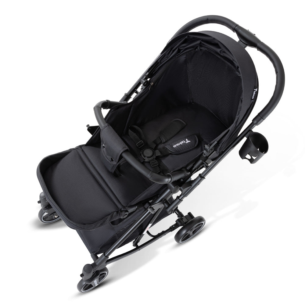 Teknum 2-in-1 Glide Reversible Rocker Baby Stroller – One-Hand Fold Travel Stroller, Black