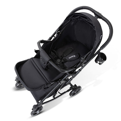 Teknum 2-in-1 Glide Reversible Rocker Baby Stroller – One-Hand Fold Travel Stroller, Black
