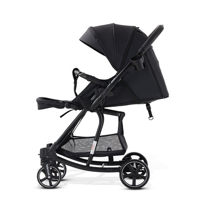 Teknum 2-in-1 Glide Reversible Rocker Baby Stroller – One-Hand Fold Travel Stroller, Black