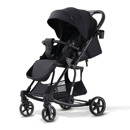 Teknum 2-in-1 Glide Reversible Rocker Baby Stroller – One-Hand Fold Travel Stroller, Black
