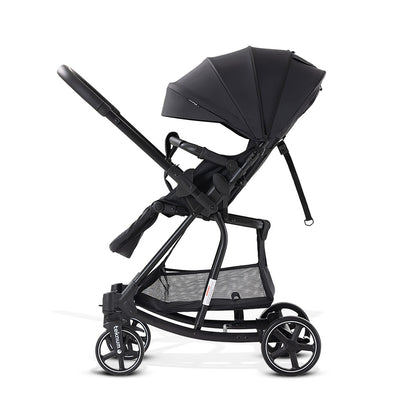 Teknum 2-in-1 Glide Reversible Rocker Baby Stroller – One-Hand Fold Travel Stroller, Black