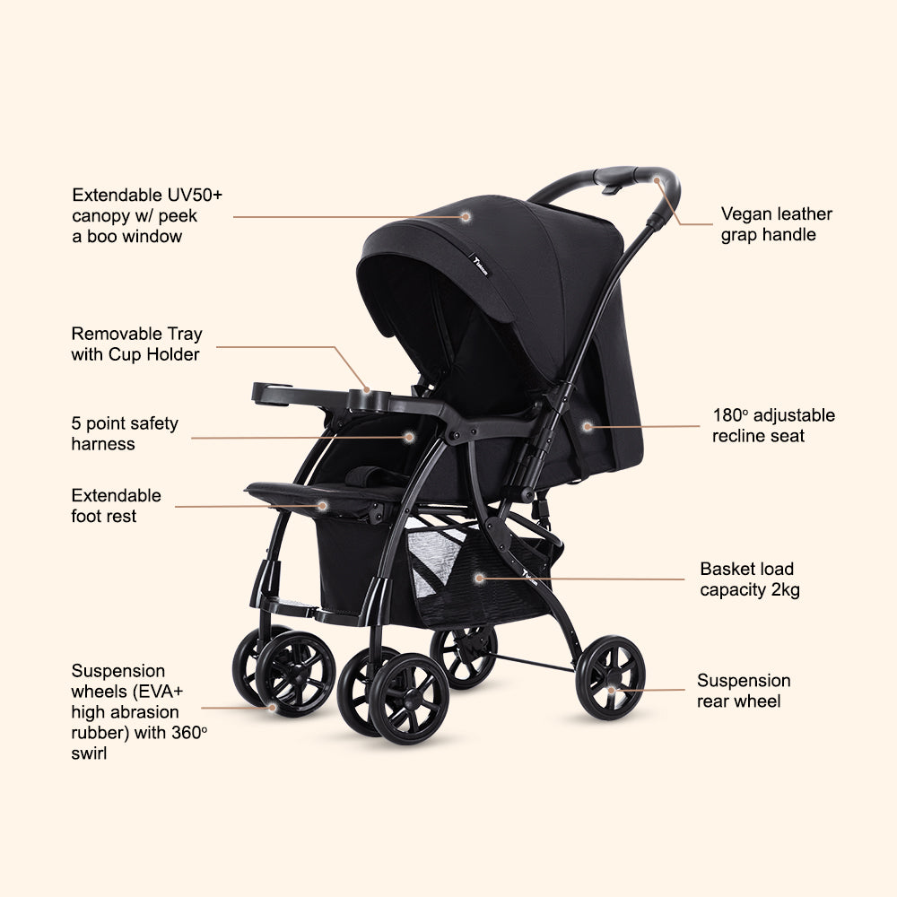 TEKNUM Look at Me Reversible 2 Stroller - Black