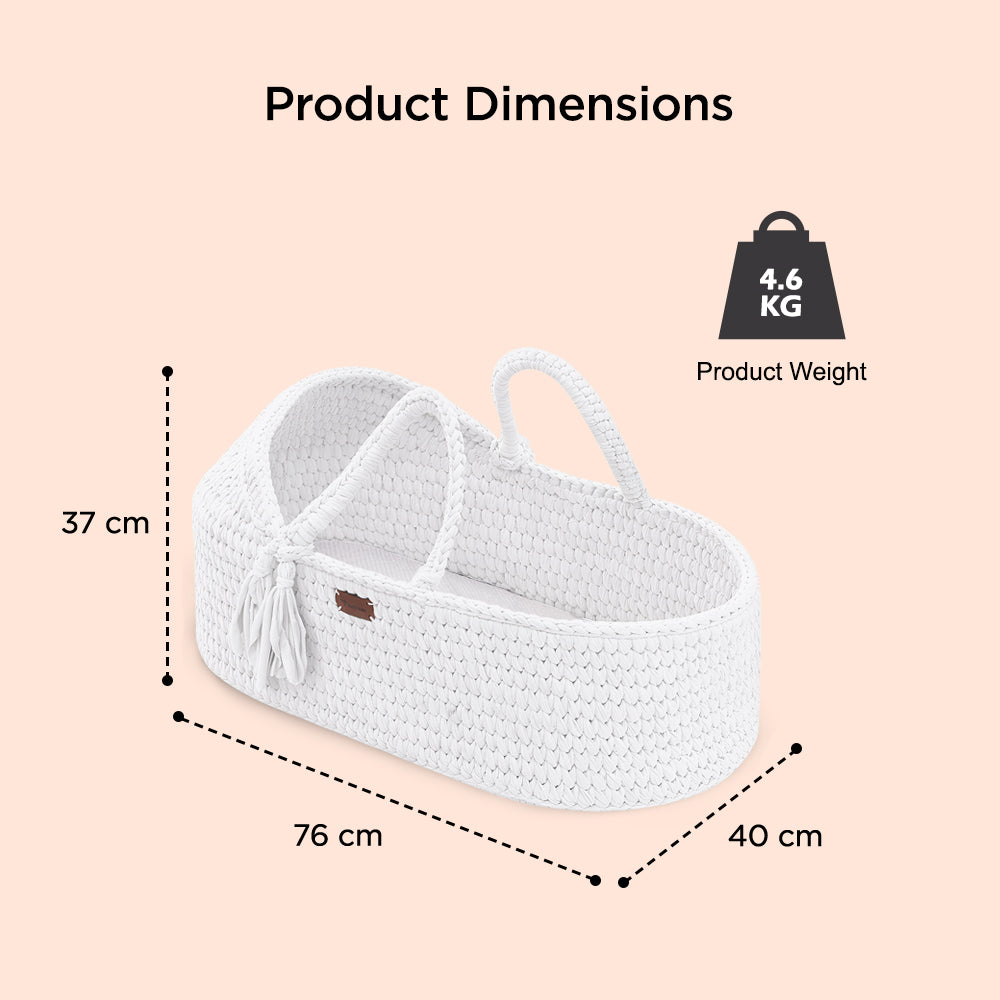 TEKNUM Moses Rope Basket - White