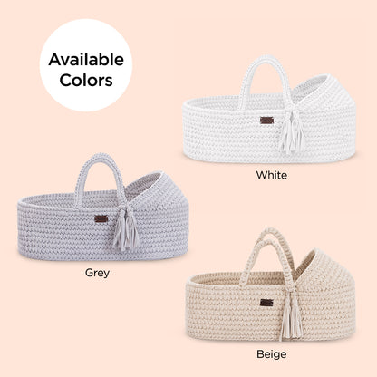 TEKNUM Moses Rope Basket - White