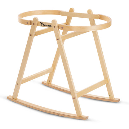 TEKNUM Moses Rope Basket Stand - Natural Wood