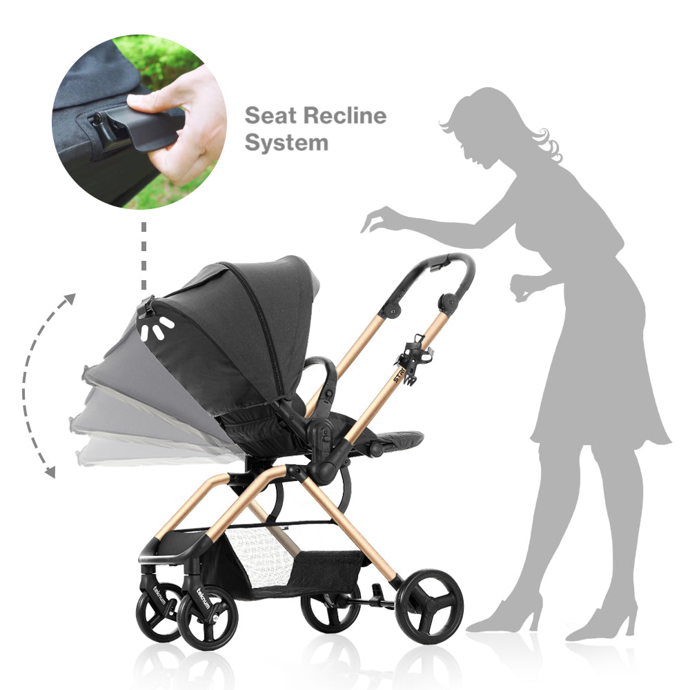 TEKNUM STROLL - 1 Reversible Travel Stroller - Gold