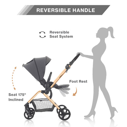 TEKNUM STROLL - 1 Reversible Travel Stroller - Grey
