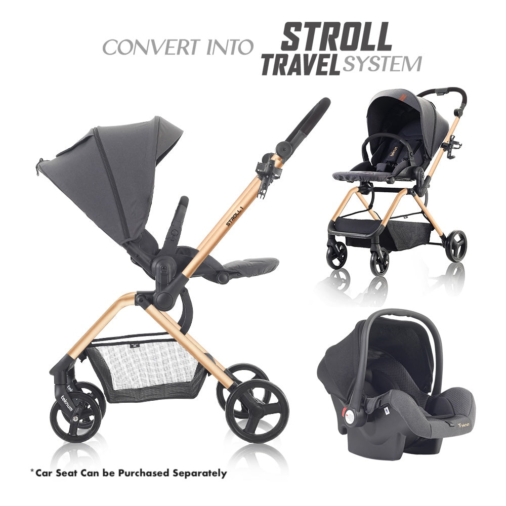 TEKNUM STROLL - 1 Reversible Travel Stroller - Grey