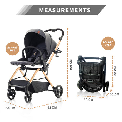 TEKNUM STROLL - 1 Reversible Travel Stroller - Grey