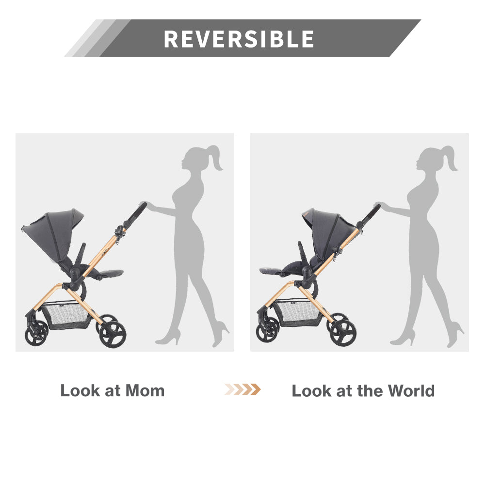 TEKNUM STROLL - 1 Reversible Travel Stroller - Grey