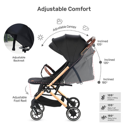 TEKNUM Travel Cabin Plus Stroller - Sunshine Black