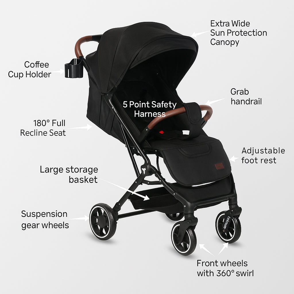 TEKNUM Travel Cabin Plus Stroller - Black