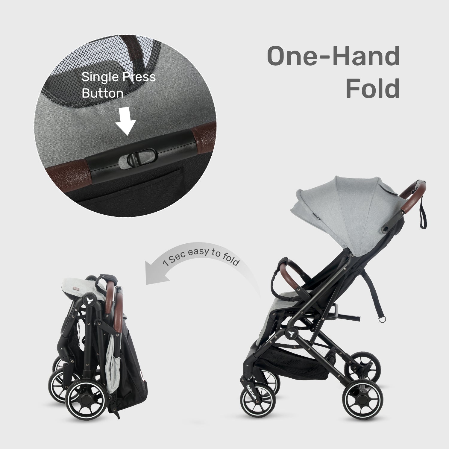 TEKNUM Travel Cabin Plus Stroller - Grey