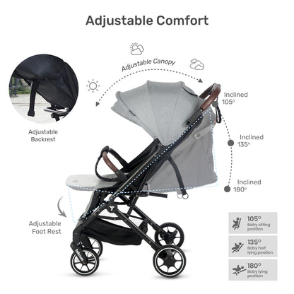 TEKNUM Travel Cabin Plus Stroller - Grey