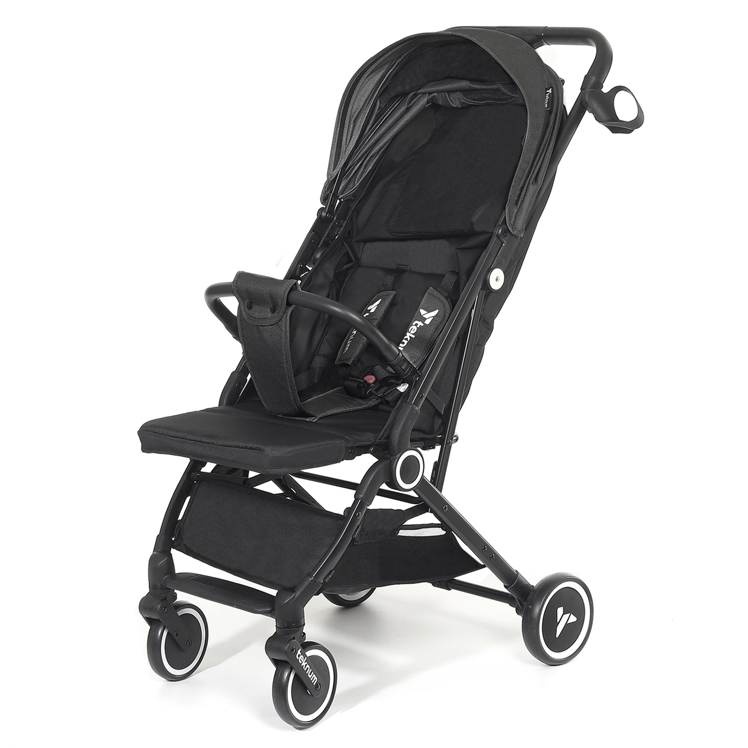 TEKNUM Travel Cabin Stroller with Coffee Cup Holder - Black