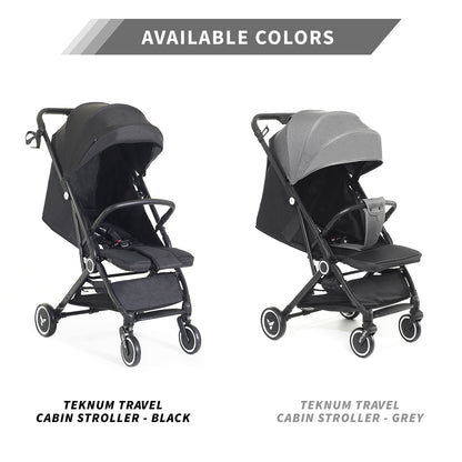 TEKNUM Travel Cabin Stroller with Coffee Cup Holder - Black