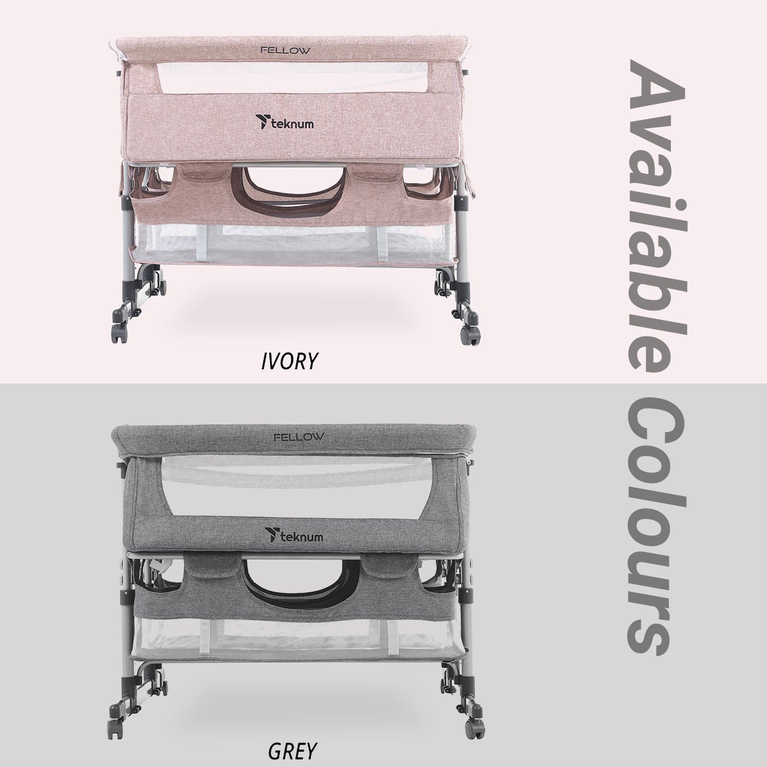 TEKNUM Twin Bed Side Fellow Grey