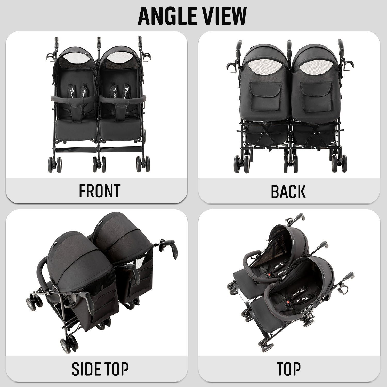 TEKNUM Twin Stroller Fellow - Black