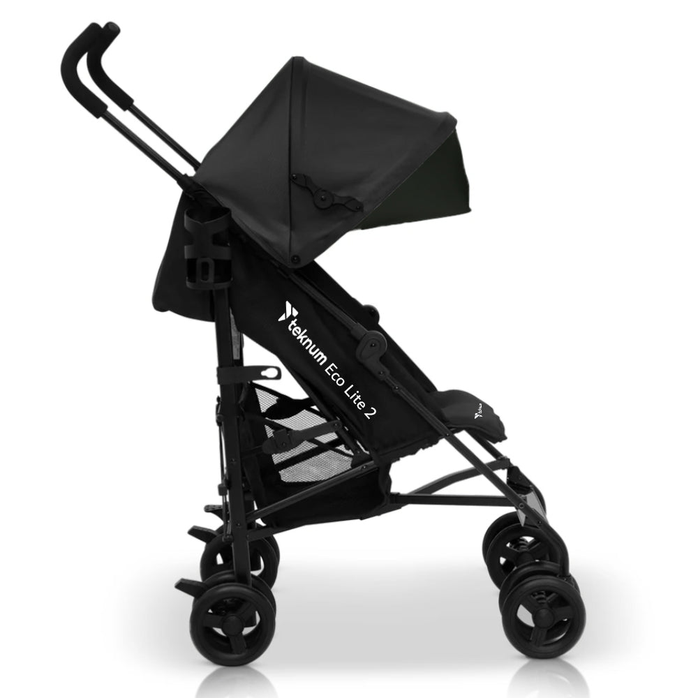عربة أطفال TEKNUM Eco Lite 2 مع حامل أكواب - أسود