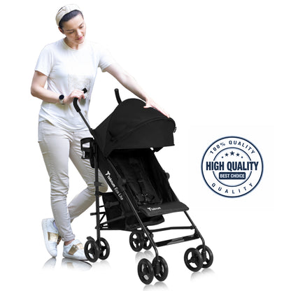 عربة أطفال TEKNUM Eco Lite 2 مع حامل أكواب - أسود