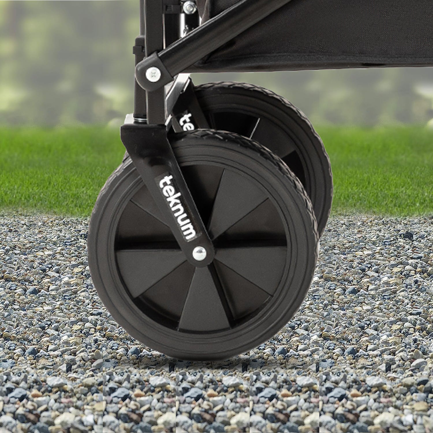 TEKNUM Folding Wagon Cart w/Canopy - Black