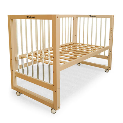 TEKNUM Prism 4in1 Acrylic Convertible Crib w/ mattress - Natural Brown
