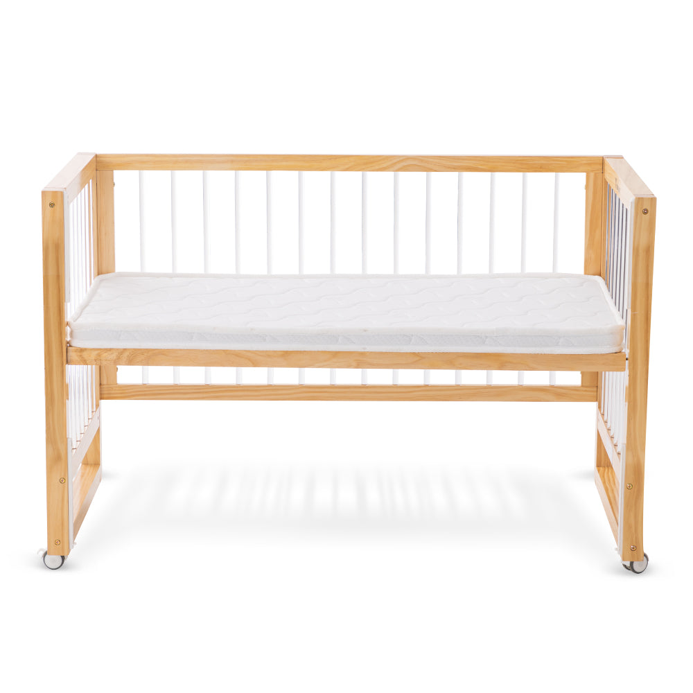 TEKNUM Prism 4in1 Acrylic Convertible Crib w/ mattress - Natural Brown
