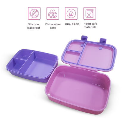 HYDROBREW Smart Serve Bento Lunch Box 847ml, Candy Lilac