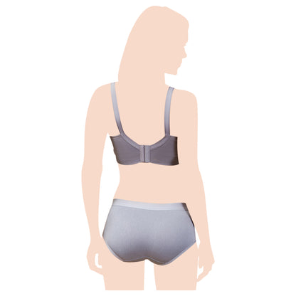 SUNVENO Breastfeeding Nursing Bra - Grey 75B