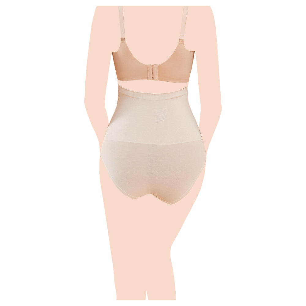 SUNVENO High Waist Pregnancy Support Cotton Panties - SKIN M