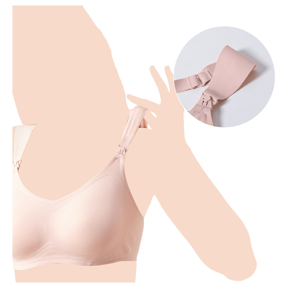 SUNVENO Maternity Feeding Bra Pink - M
