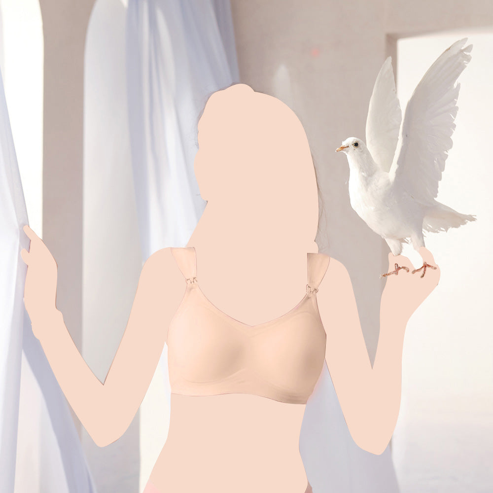 SUNVENO Maternity Feeding Bra - Skin - M
