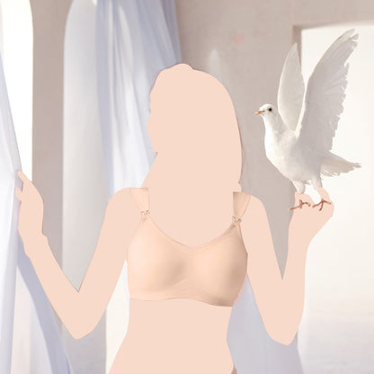 SUNVENO Maternity Feeding Bra - Skin - M