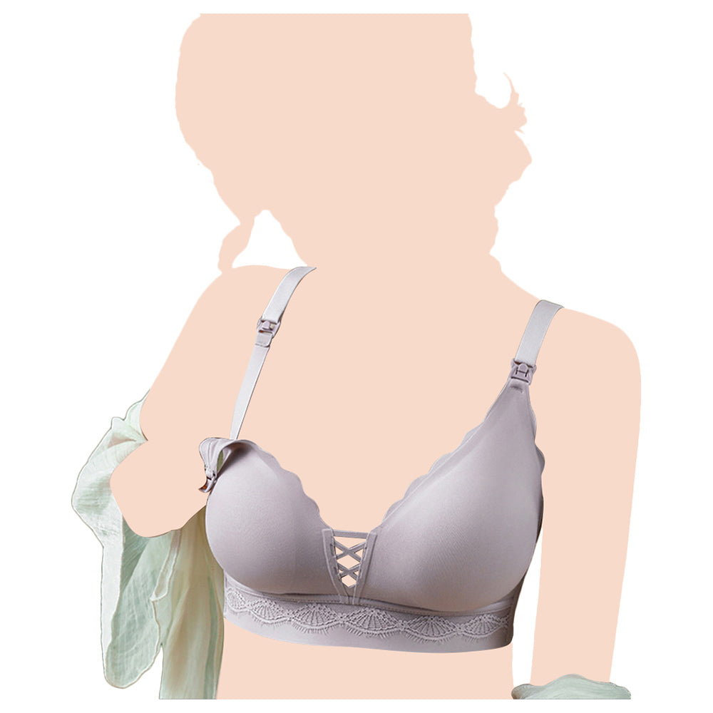 SUNVENO Maternity Feeding Bra - Purple L(36)