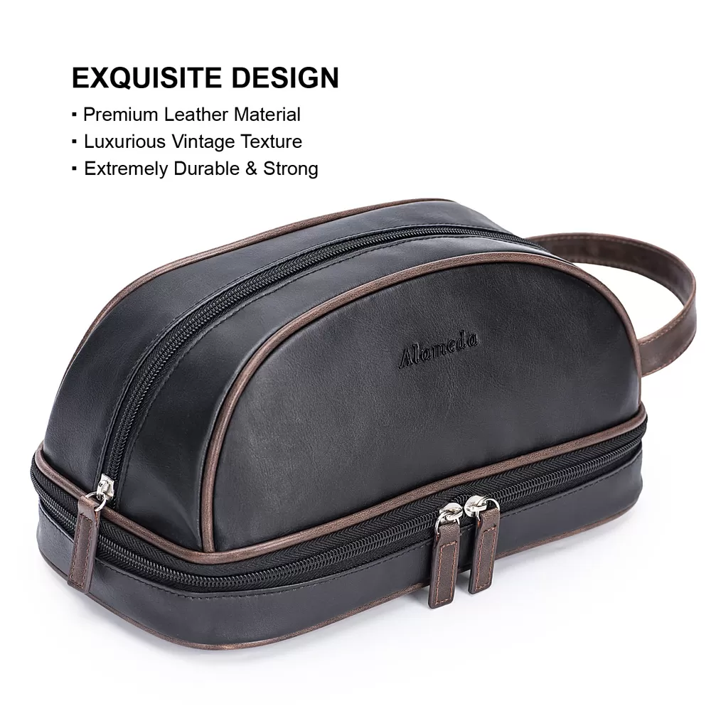 Alameda Multipurpose Dopp Kit -Black and Brown