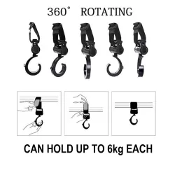 Alameda Rotating Compatible Stroller Hooks