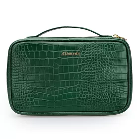 Alameda Jewellery Organizer Case - Crocodile Green