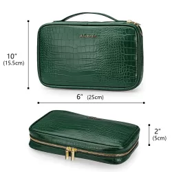 Alameda Jewellery Organizer Case - Crocodile Green