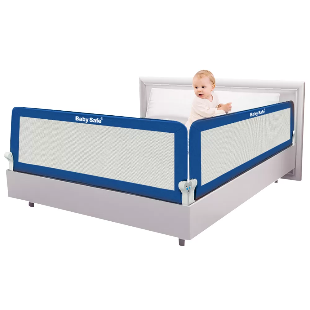 Baby Safe Safety Bed Rail -(120X42 cm) Blue