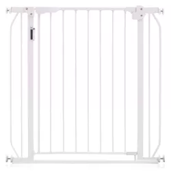 Baby Safe - Metal Safety LED Gate with 10cm Extension - White