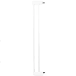 Baby Safe - Metal Safety LED Gate with 10cm Extension - White