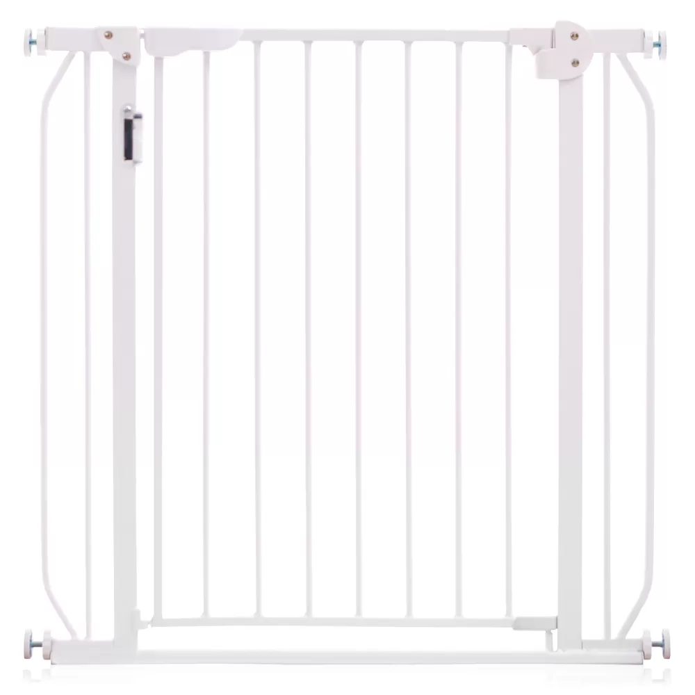 Baby Safe - Metal Safety LED Gate with 20cm x 2 Extension - White