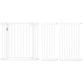 Baby Safe - Metal Safety LED Gate with 30 cm + 45 cm Extension - White