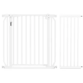 Baby Safe - Metal Safety LED Gate with 30cm Extension - White