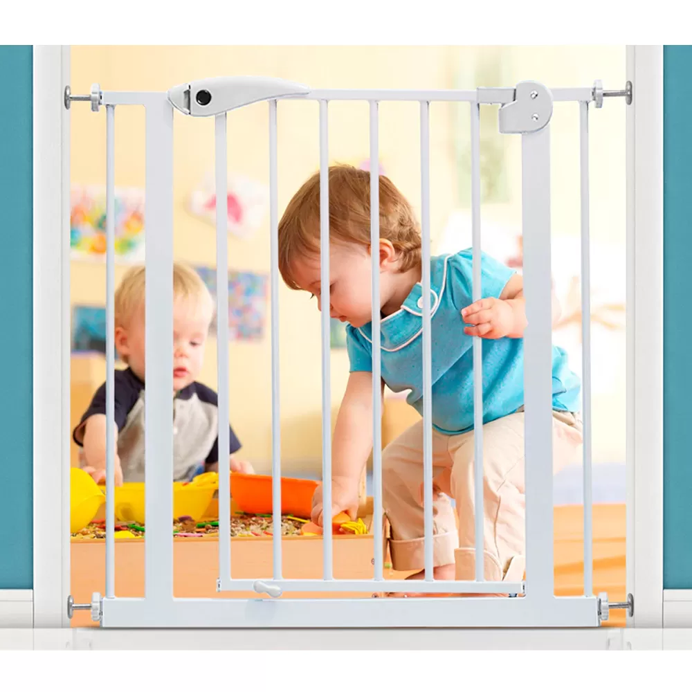 Baby Safe - Metal Safety Gate with 10cm Extension - White