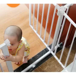 Baby Safe - Metal Safety Gate with 10cm Extension - White