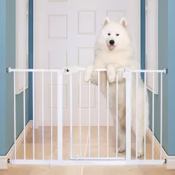 Baby Safe - Metal Safety Gate with 10cm Extension - White