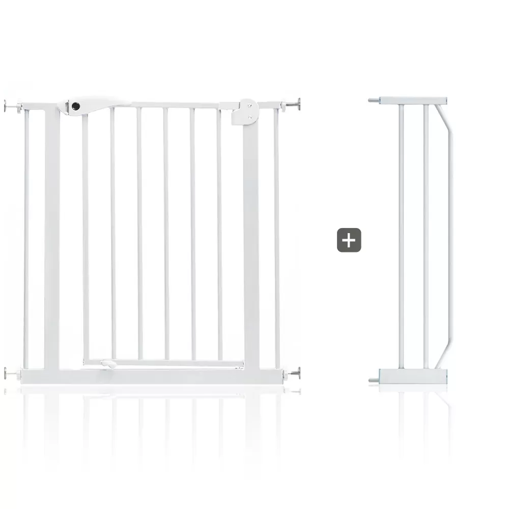 Baby Safe - Metal Safety Gate with 20cm Extension - White