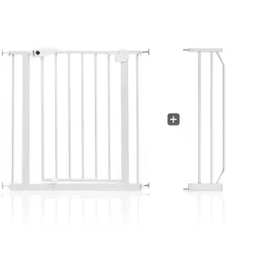 Baby Safe - Metal Safety Gate with 20cm Extension - White