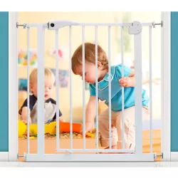 Baby Safe - Metal Safety Gate with 20cm Extension - White